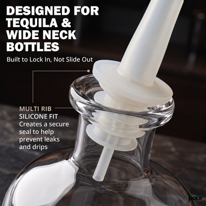 ZPOUR® Wide Neck Tequila Pour Spouts – 6 Pack