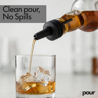 ZPOUR Black Liquor Pour Spouts – 12 Pack | Precision Bar Bottle Pourers