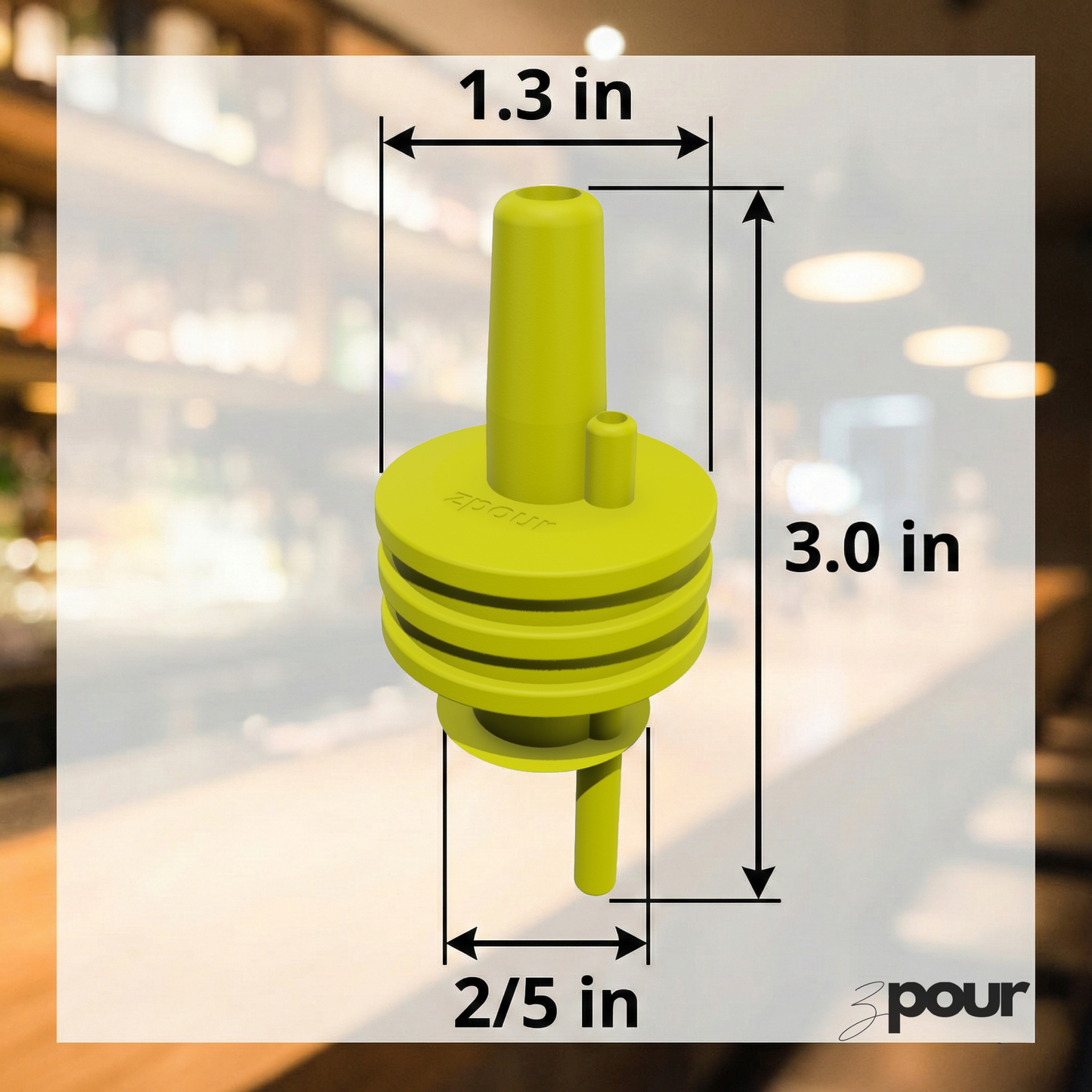ZPOUR Yellow Liquor Pour Spouts – 6 Pack | Precision Bar Bottle Pourers